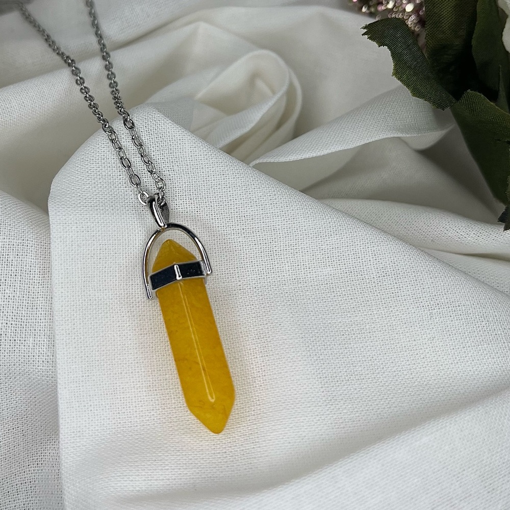Yellow Aventurine Pendant Necklace